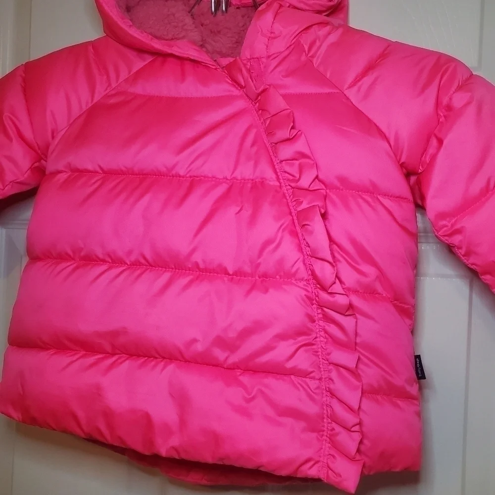 BabyGap Hot Pink Puffer ColdControl Max Kimono Jacket Sz 18-24M